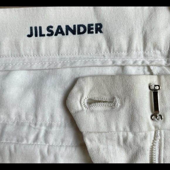 Jil Sander Graphic Serpent & Poppy White Pants Size 40
